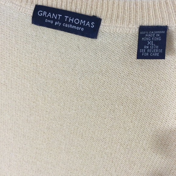 Cashmere GRANT THOMAS Mens Crewneck Sweater - Picture 6 of 6